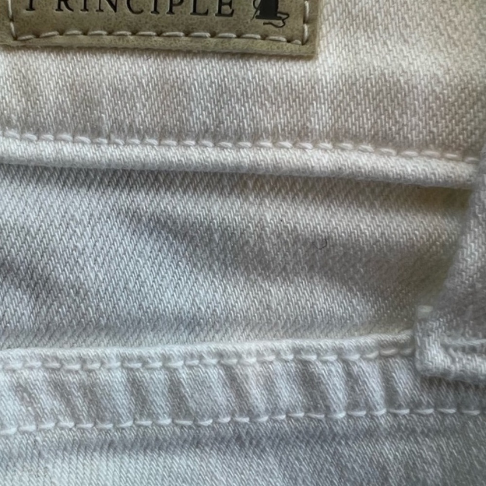 Principle Optimist Fringed Hem White Jeans  Size 31 - Picture 7 of 8